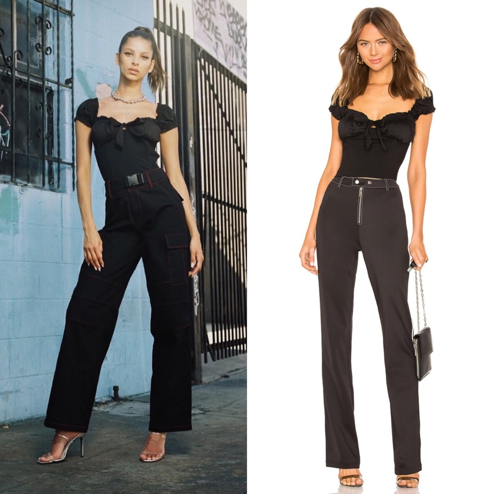 I.AM.GIA. Naomi Tie Front Cropped Top - Picture 3 of 13